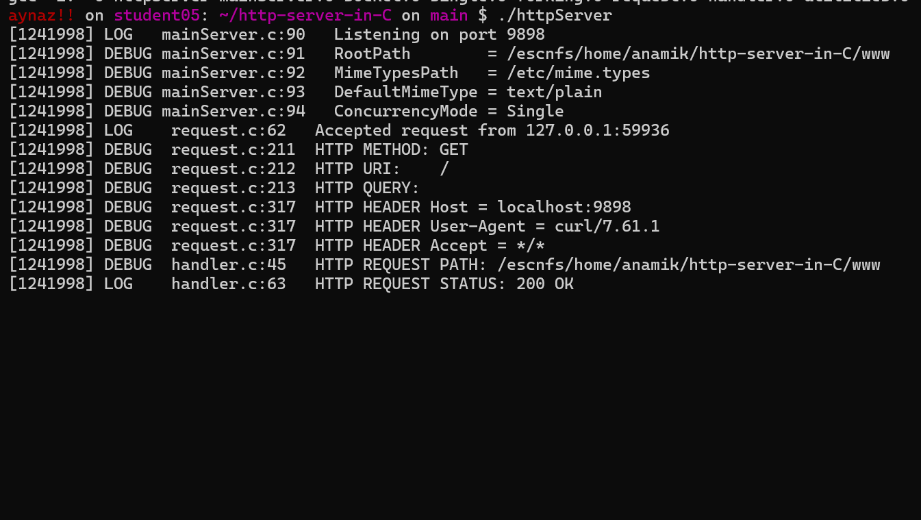 HTTP Server in C